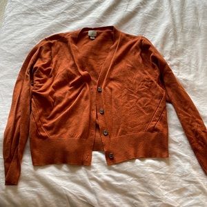 A New Day - Women’s Fine Gauge Ribbed Cardigan Rust